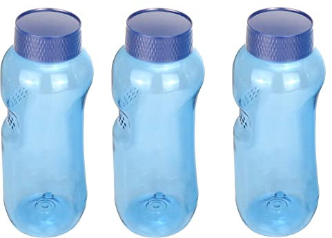 Spar Set 3x 0,5L Tritan Trinkflaschen Greiner BPA frei enthält neue blaue Deckel mit integrierter Dichtung