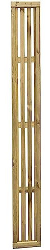 Forest Garden 1.8m x 0.3m Pressure Treated Vertical Slatted Trellis Screen - Pack of 5
