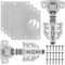 DOITOOL 2Pcs Cabinet Hinge Repair Plate, Kitchen Cabinet Hinges, Kitchen Units Door Hinges with 36Pcs Screws, Stainless Steel Kitchen Cupboard Door Hinge Repair Brackets with Holes