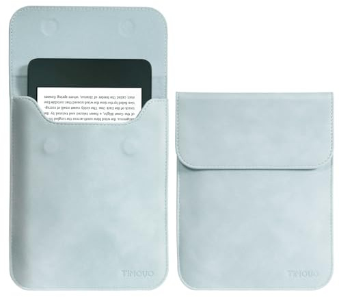 TiMOVO 6 Inch Protective eReader Sleeve, Light Blue | Fits 6 eReader 11th Gen 2024/2022, Protective Sleeve Cover for Kobo Clara Colour Devices