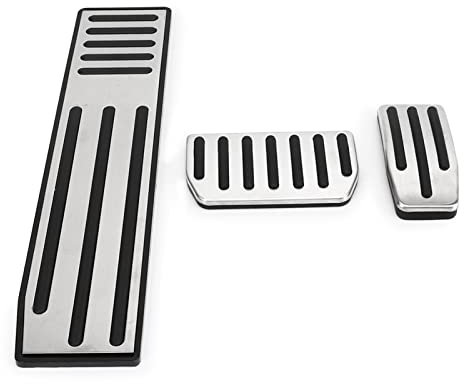 Foot Pedal Pads Set für Model S Model X, Gaspedal Bremse Fußstütze Pads Edelstahl Gummi Anti Rutsch Pedal Abdeckungen Zubehör