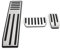 Foot Pedal Pads Set für Model S Model X, Gaspedal Bremse Fußstütze Pads Edelstahl Gummi Anti Rutsch Pedal Abdeckungen Zubehör