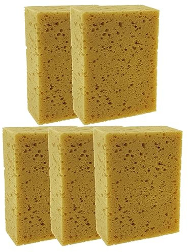 varivendo Premium Baustoff Fliesenlegerschwamm Set - 5X Schwämme, 155 x 110 x 60 mm - hoch saugfähiger Reinigungsschwamm für Auto, Haushalt und Handwerk