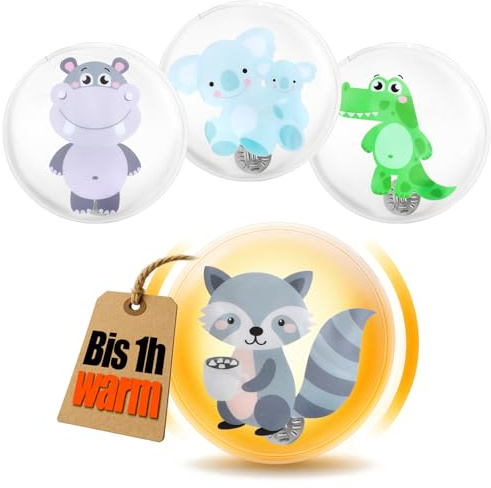 COM-FOUR® 4x pocket warmers wild animals, hand warmers for adults