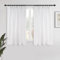 MRTREES White Pencil Pleat Curtains 54 Inch Drop, Window Curtains for Kitchen and Bedroom, 2 Panels 46x54 Inch 117x137 CM White
