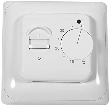 Termostato Digital No Programable de Montaje en Pared, Termostato de Calefacción Manual Mecánico para Piso de Habitación, Interruptor de Control de Temperatura de Aire