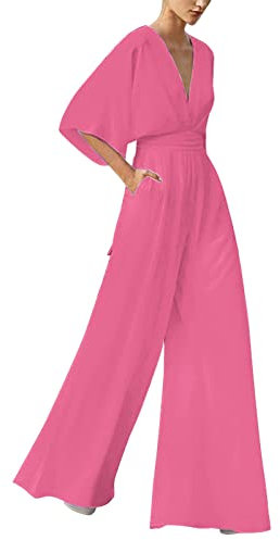 Mono Con Capucha Para Mujer - Elegante, Informal, Deportivo, Camuflado - Monos De Fiesta, Vestir, Boda - Fucsia, Azul Corto, Pata Ancha