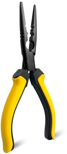 Viganoc 7-inch Fishing Pliers with Rust-Resistant Teflon Coating, Comfortable Grip Fishing Tool for Trips