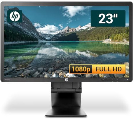 HP Z Display Z23i 23 Zoll Business Computer Monitor, Desktop Gaming Monitor, Full HD (VGA - DisplayPort - DVI - VESA), PC Bildschirm, Schwarz (Generalüberholt)
