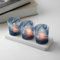 Hosoncovy Tea Light Candle Holder Set of 3 ，Glass Candle Holders with Tray Tealight Candle Holder for Weddings, Party and Home Decor
