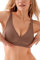 Reggiseno Senza Ferretto Reggiseno Donna Senza Cuciture Push Up Scollo a V Comodo Morbido(caffè,XL)