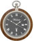 Waidzeit Herren Taschenuhr Edelstahl Walnuß Dunkelbraun mit Uhrenkette UWATR01 Analoguhr