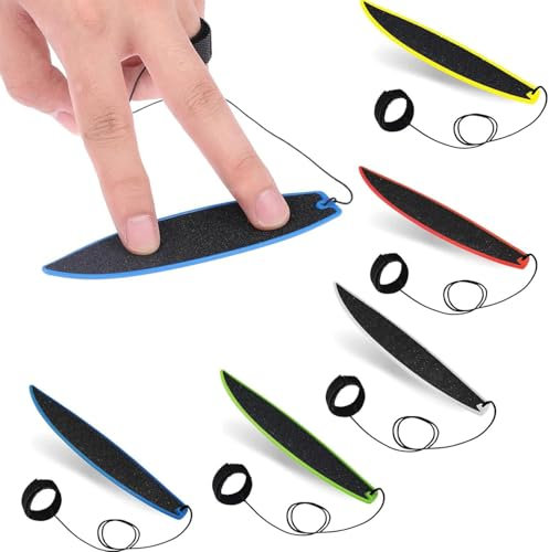 Bkemkri Finger Surfbrett, 5 Stücke Mini Fingerspitzen Surfbrett, Kreativität Finger Surfboard, Miniatur Surfbretter, Mini Fingerbretter, Finger Surfbrett Spielzeug, für Kinder Erwachsene Surfer