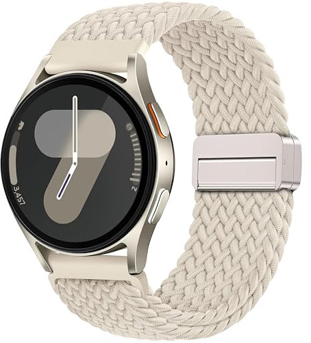 OUTPUTBT 20mm Geflecht Magnetisch Armbänder für Amazfit GTS 4 Mini Nylon Armband für GTS 4/3/2 Ersatzarmband für GTS/GTS 2e/GTS 2 Mini/Pop/Bip U/U Pro/3/3 Pro/GTR Mini/GTR 42mm Sport Damen Herren