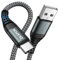 ZKAPOR Extra Largo Cable USB C 5M, Cable USB C Carga Rápida 3A Nylon Trenzado Cable USB Tipo C para iPhone 16/16 Pro/16 Pro Max/15, Galaxy S24/S23/S22/S21/S10, Note 10, Huawei P40/P30, Google Pixel 8