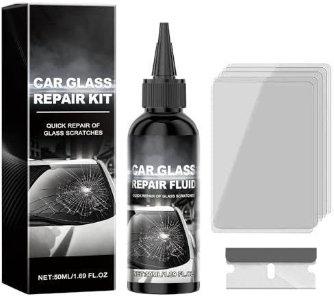 GMTEO Steinschlag Reparaturset Windschutzscheibe, 2025 Neu Chipped Windshield Repair Kit, Windschutzscheibe Reparaturset, Glas Reparatur Set Zur Reparatur Langer Rissen Löchern (1 Stück)