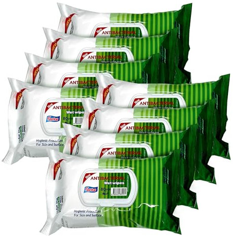 Easyclean Cleaning Wipes 8 pack(960 counts) Antibacterial Disinfectant Wipe Kills 99.9% Bacteria & Viruses, Summer Fruits Scent Use Convenient for Home,Hygiene Essentials Multi-Surface