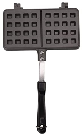 Waffle Maker Pan, Aluminum Alloy Waffle Iron with Long Handle Non Stick Waffle Cone Maker for Kitchen Cooking