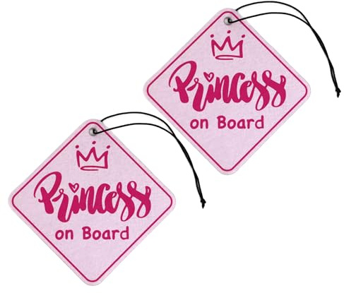 Prinzessin On Board - Auto Fahrzeug Lufterfrischer Duftbaum Air Freshener Geruchsentferner - Accessories Zubehör Car Scents - JDM Tuning Airfreshener Duftspender Autoduft