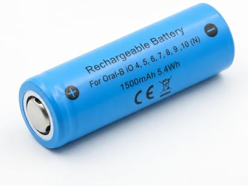 Für Oral B iO Ersatzakku 1500 mAh für BMS-Technologie - passend für iO Zahnbürsten 4, 5, 6, 7, 8, 9, 10, N, 9N und BRAUN Rasierer