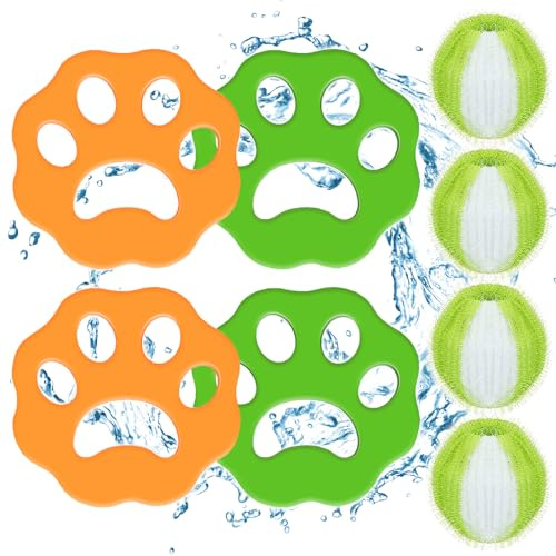 lanmusic Pet Hair Remover for Laundry, Laundry Balls Hair Catcher Washing Machine Lint Remover Reusable - Pet Fur Laundry Catcher Hair Remover for Laundry Bedding（8）
