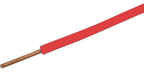 CONECTICPLUS Fil électrique H07VU cuivre Rigide 1.5 mm_ 100 mètres Rouge