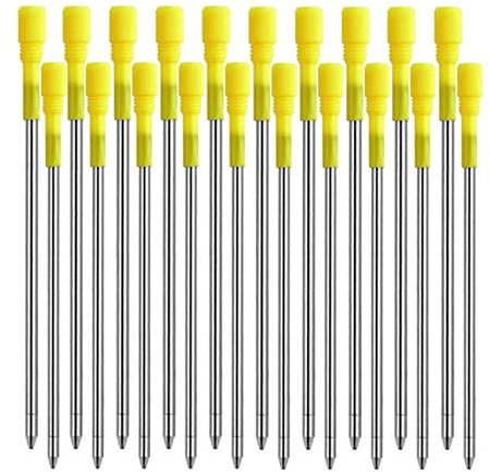 PASISIBICK 3.2 in Black Ink Ballpoint Pen Refills for Metal Diamond Pen(Pack of 20)