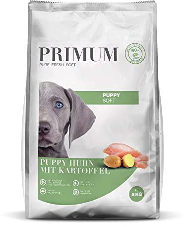 Primum - Soft Puppy Huhn mit Kartoffel - 15 kg - Halbfeuchtes Hundefutter - Getreidefreies Trockenfutter - Hoher Fleischanteil - Optimal verdaulich