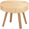 Kaufpirat Premium Abdeckplane Rund Ø 155x15 cm Holzbank Gartenmöbel Gartentisch Hülle Abdeckung Haube Schutzhülle Abdeckhaube 900 D, 500 g/m², 6.000 mm Wasserbeständigkeit Beige