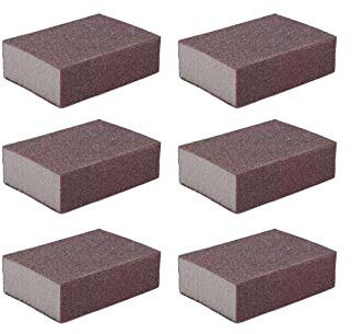 Liyafy Esponja Esmerilado Gamuza Papel de Lija Bloques Pulido Diamante Pulido Almohadillas Herramienta de Lija de Mano 6pcs