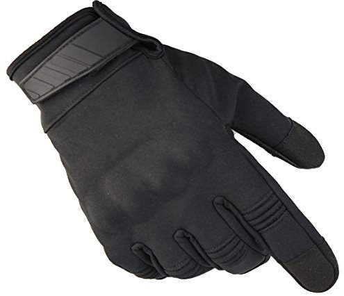 CBEC Wasserdicht Motorradhandschuhe Winter Warm Vollfinger Skihandschuhe - Berührungssensitiver Bildschirm/Atmungsaktiv/Elastizität/rutschfest/Anti-Shock,Black