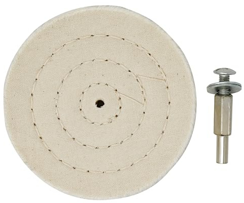 Dapetz ® 4 100mm Polishing Wheel Stitched Cotton Buffing Wheel Pad Mop Bench Grinder Car Polishing For Metal Aluminum/steel/chrome/alloy Wood Plastic Glass Ceramic White