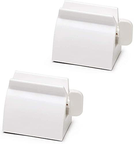 GHzzY Rolling Toothpaste Tube Squeezer Halter - Multifunktions-Quetschspender zum Auspressen von Zahnpasten, Cremetuben und Reinigungsmitteln(2er Pack),Rot