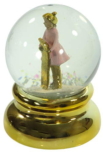 AM-Design Schneekugel 'Kind', Gold-rosa