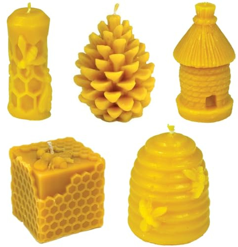 LYSON Kerzengießform Silikonform mit Waben-Imkermuster Kerzenherstellung Bienenwachs Kerzen Geschenkidee SilikonForm Set/Giessform/silicone mold set