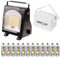 Mianova 2 in 1 Keramik Gas Camping Heizung Kocher 1,7KW Heizstrahler Gasheizung Campingkocher Gaskocher Anzünder Grillanzünder Butan 12 Gasflaschen + Kühltasche