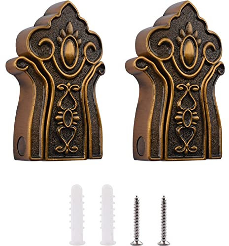 INCREWAY Gancho oculto plegable, 2 ganchos de pared de aluminio para el hogar (bronce)