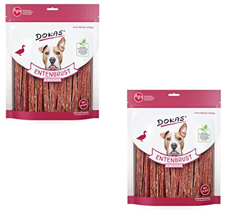 Dokas Dog ENTENBRUST in Streifen - Doppelpack - 2 x 500 g