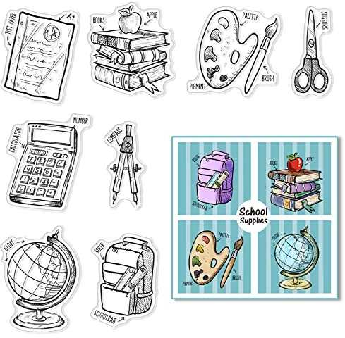craspire Silikon-Stempel, Schulbedarf, Buchmuster, Transparente Stempel Für Kartenherstellung, Dekoration, DIY Scrapbooking, Prägung, Album, Dekoration, Basteln