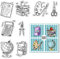 craspire Silikon-Stempel, Schulbedarf, Buchmuster, Transparente Stempel Für Kartenherstellung, Dekoration, DIY Scrapbooking, Prägung, Album, Dekoration, Basteln