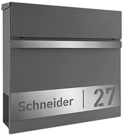 AlbersDesign Briefkasten B3 in Graualuminium