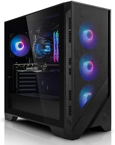 Megaport Gaming PC AMD Ryzen 7 5700X • Windows 11 • GeForce RTX4070 12GB • 32GB DDR4 • 1000GB M.2 SSD • Luftkühlung • WLAN • Gamer PC Computer Gaming Rechner