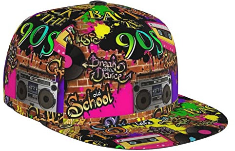 Retro 80er und 90er Jahre Memphis Style Baseballkappe - Lustige Trucker Hut Verstellbare Unisex Cap für Männer Frauen, Y06, One Size