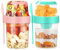 2Pcs Overnight Oats Container, 870ML Yogurt Pots Reusable Salad Cups with Lid Spoon Breakfast Jar Breakfast Pot Muesli Cup for Salads Fruit Cereal Milk Porridge