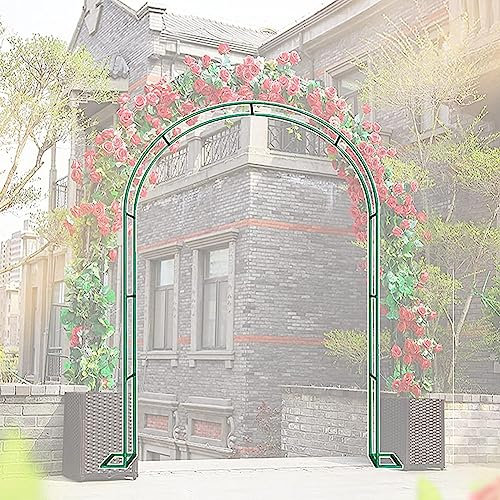 Rosenbogen Verzinkt Rost Rankhilfe Torbogen Rosen Gartenbogen Freistehend Hochzeit Rankbogen Metall Stabil Für Pergola Terrasse Hinterhof Breite 120 cm 140Cm 180Cm 240Cm 300Cm,Grün,W3.5M*H2.2M