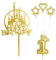 mciskin Girls Happy 1st Birthday Candles Cake Toppers, Gold Castle Cake Topper, Crown Number 1 Candle for Cake, Candles Cake Cupcake Topper for Baby Birthday Party Decorations 1st Wedding Anniversary