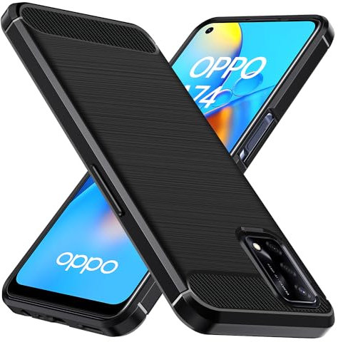 ivoler Silikon Hülle für Oppo A54 5G / A74 5G (Nicht für Oppo A74 4G), [Militärischer Schutz] Stoßfest Handyhülle, Dünne Weiche Flexible TPU Kratzfest Schutzhülle Anti-Fingerabdruck Case, Schwarz