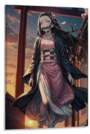 Nezuko Kamado Anime-Poster (7), Wandkunst-Poster, Rollen, Leinwand, Gemälde, Bild, Wohnzimmer-Dekoration, Zuhause, 40 x 60 cm