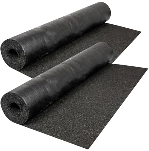 2 Rolls Heavy-Duty Black Polyester Shed Roofing Felt, 16.4 x 3.2 ft (5m x 1m) - Heavy Duty Weatherproof Roof Felt, Premium Quality10-Year Life Expectancy, Durable Roof Covering