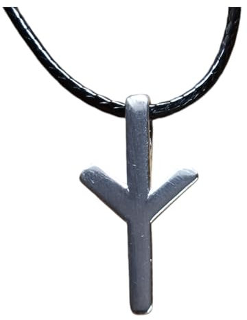 Halskette mit Runenschmuck aus 925er Silber für Damen und Herren (Algiz)
